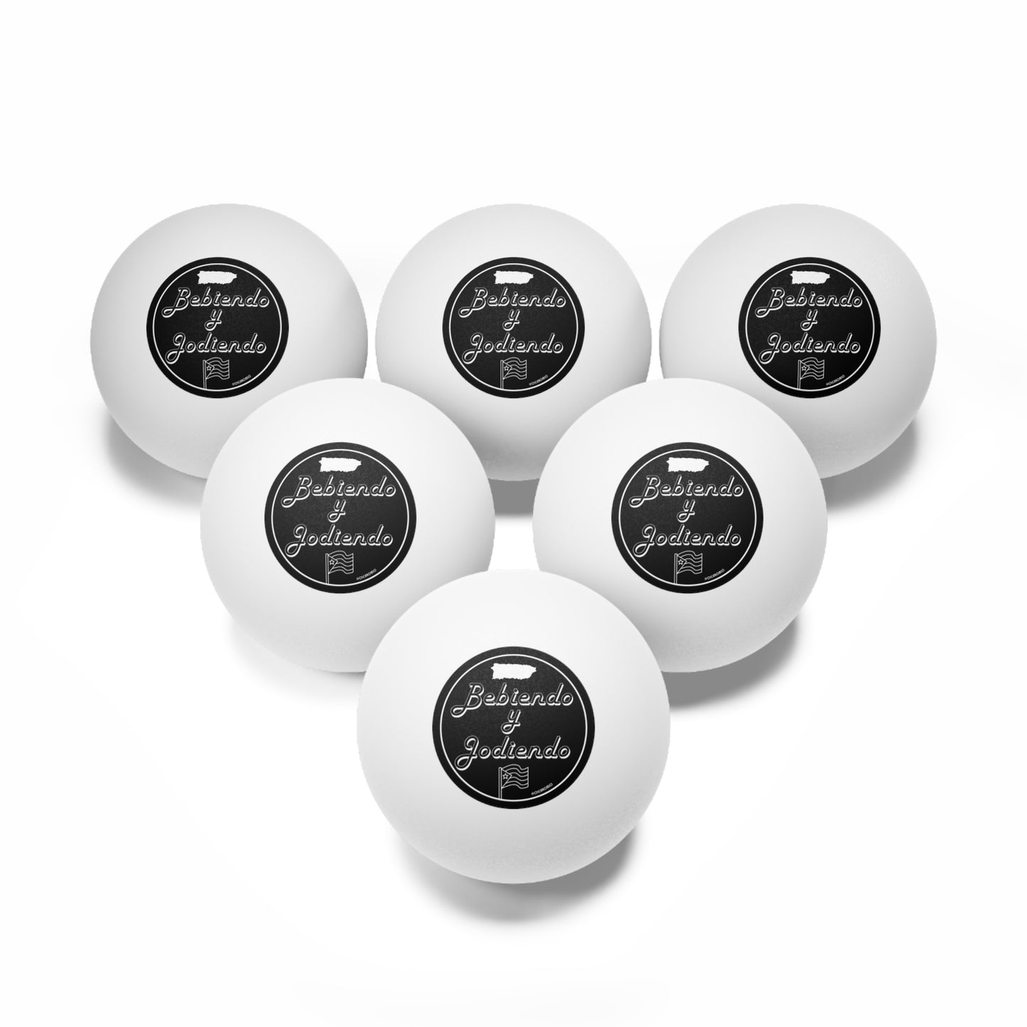 Bebiendo y Jodiendo - Ping Pong Balls, 6 pcs